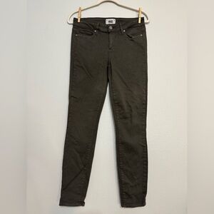 Paige Verdugo Ankle Jean in Dark Olive Green - 27